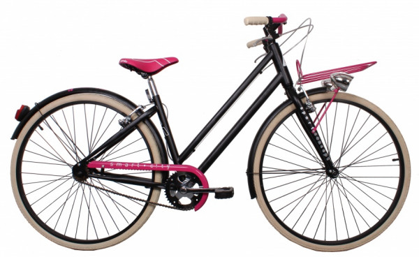1028SD Single Speed 28 Zoll 43 cm Damen Felgenbremse Schwarz