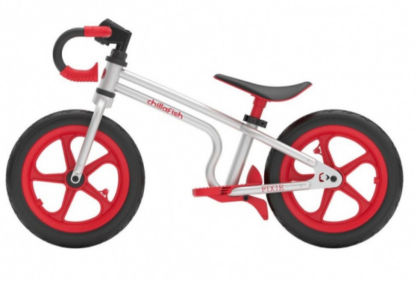 Fixie loopfiets Junior Silber/Rot