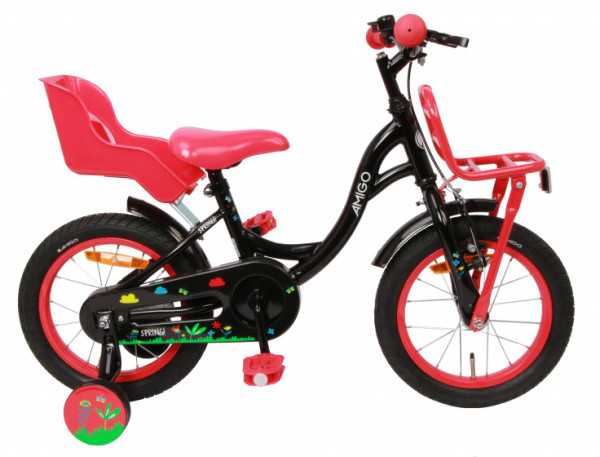 Spring 14 Zoll 21 cm Mädchen Rücktrittbremse Schwarz