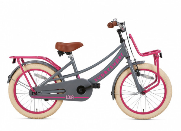 Lola 18 Zoll 28 cm Mädchen Rücktrittbremse Rosa/Grau