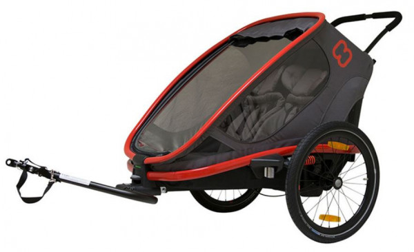 fietskar Outback One 20 Zoll Unisex Rot/Grau