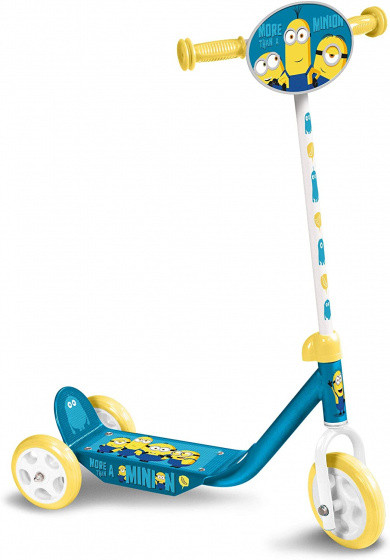 3-wiel kinderstep Minions 2 Junior Fußbremse Blau/Gelb