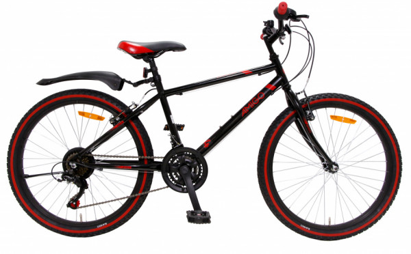 Rock 26 Zoll 42 cm Junior 18G Felgenbremse Schwarz/Rot