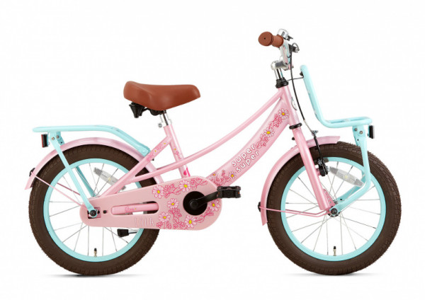 Lola 16 Zoll 25,4 cm Mädchen Rücktrittbremse Rosa/Türkis