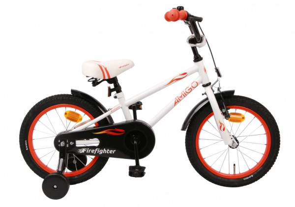 Firefighter 16 Zoll 20 cm Jungen Rücktrittbremse Weiß