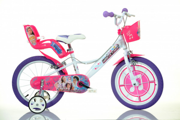 Miracle Tunes 16 Zoll 26 cm Mädchen Felgenbremse Weiß/Violett