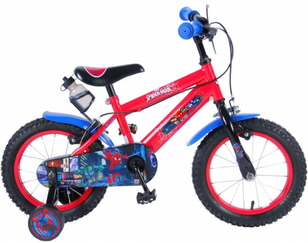 Spider-Man Ultimate 14 Zoll 23,5 cm Jungen Felgenbremse Rot