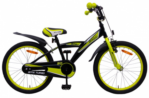 BMX Turbo 20 Zoll 29 cm Jungen Rücktrittbremse Schwarz