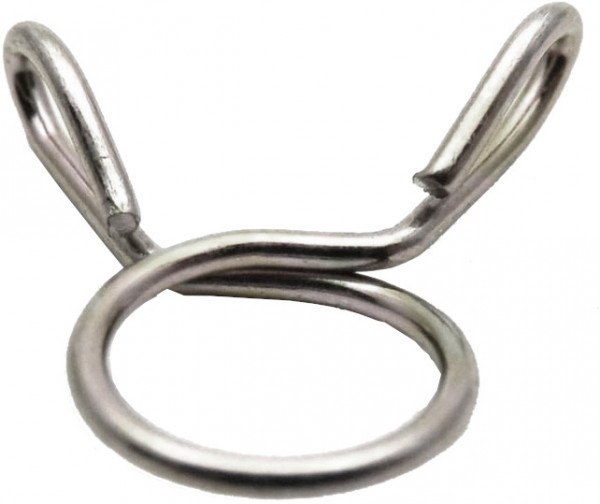 quetschfeder 7 mm für Luftschlauch silber 10 Stück - 297211