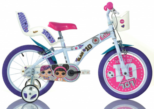 LOL 16 Zoll 27 cm Mädchen Felgenbremse Rosa/Weiß