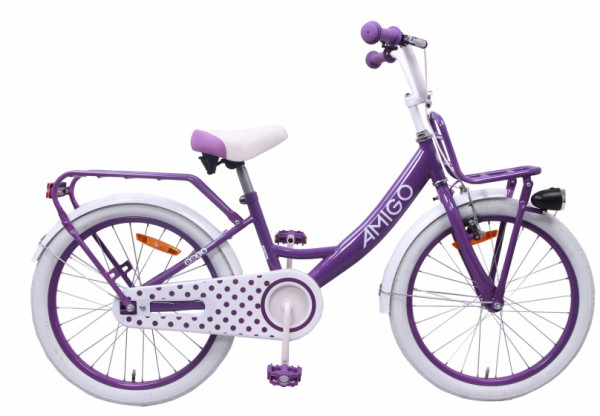 Dots 20 Zoll 28 cm Mädchen Rücktrittbremse Violett