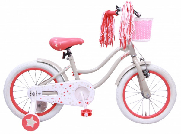 Superstar 16 Zoll 22 cm Mädchen Rücktrittbremse Creme