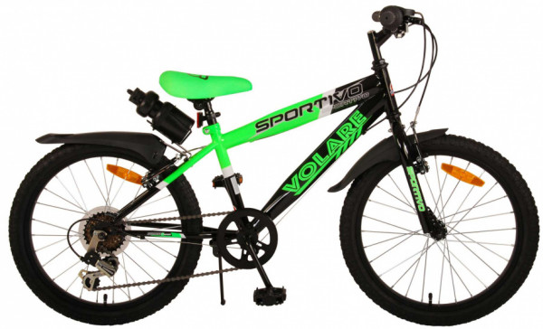 sportivo 20 Zoll 33 cm Jungen 6G Felgenbremse Schwarz/Grün
