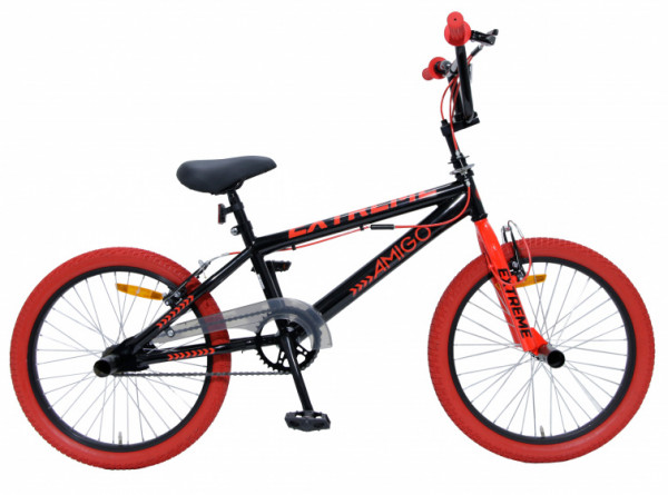 BMX Extreme 20 Zoll 29 cm Unisex Felgenbremse Schwarz/Rot