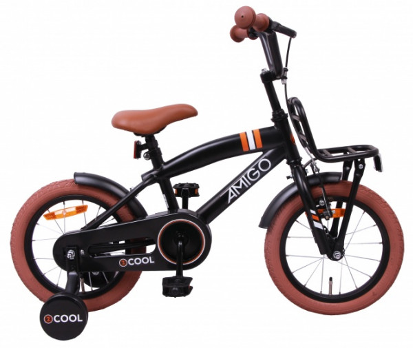 2Cool 14 Zoll 23 cm Jungen Rücktrittbremse Mattschwarz