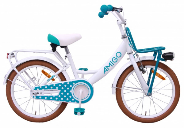 Dots 18 Zoll 25 cm Mädchen Rücktrittbremse Weiß