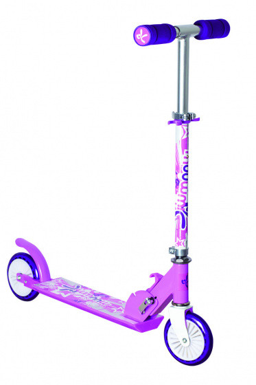 stuntstep Junior Fußbremse Rosa/Violett