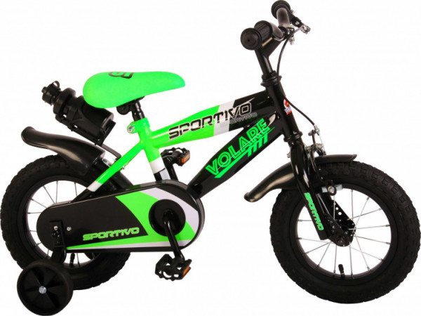 Sportivo 12 Zoll 20 cm Jungen Rücktrittbremse Grün/Schwarz