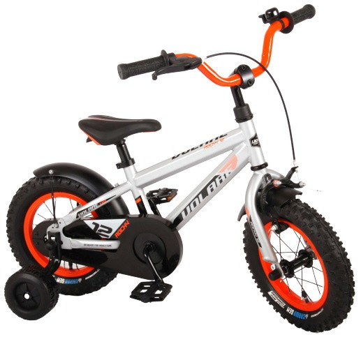 Rocky 12 Zoll 21,5 cm Jungen Rücktrittbremse Silber/Orange