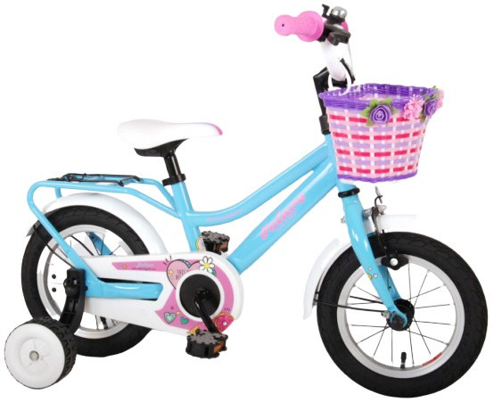 Brilliant 12 Zoll 21,5 cm Mädchen Rücktrittbremse Blau/Weiß