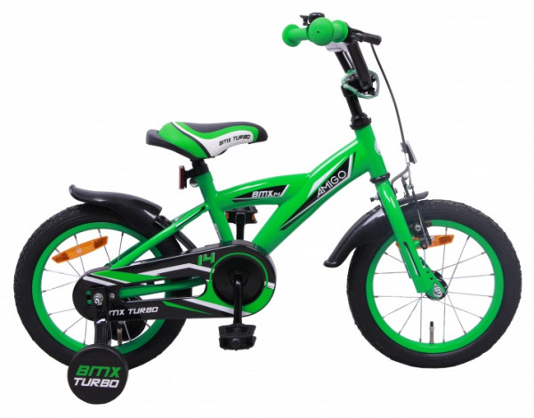 BMX Turbo 14 Zoll 21 cm Jungen Rücktrittbremse Grün