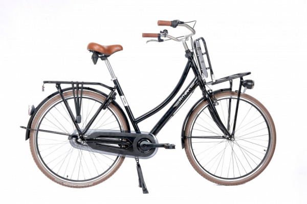 Muze transportfiets 28 Zoll 53 cm Damen 3G Rücktrittbremse Schwarz
