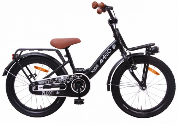 Bloom 18 Zoll 22 cm Mädchen Rücktrittbremse Mattschwarz