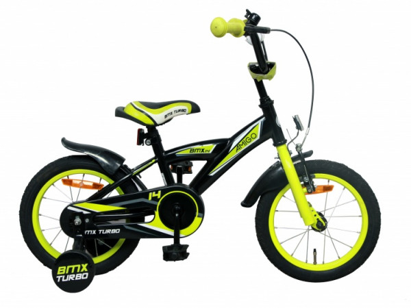 BMX Turbo 14 Zoll 21 cm Jungen Rücktrittbremse Schwarz
