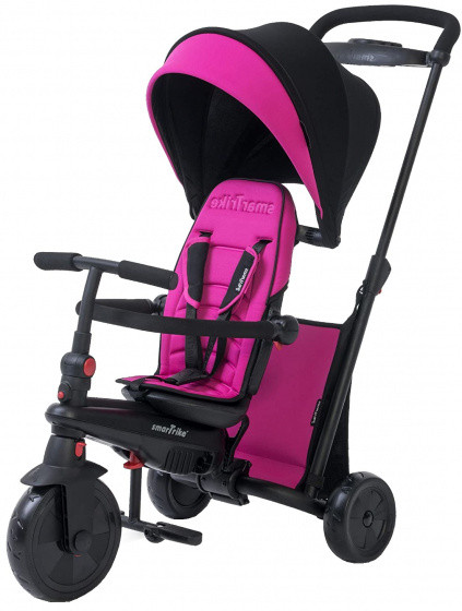 7-in-1-driewieler smarTfold 500 Mädchen Schwarz/Rosa