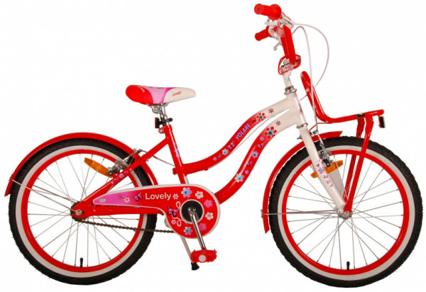 Lovely 20 Zoll 33 cm Mädchen Felgenbremse Rot/Weiß