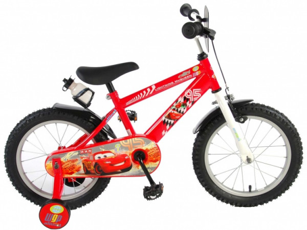Cars jongensfiets 16 Zoll 25,4 cm Jungen Felgenbremse Rot
