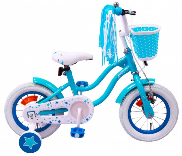 Superstar 12 Zoll 20 cm Mädchen Rücktrittbremse Hellblau