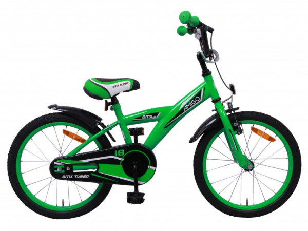 BMX Turbo 18 Zoll 25 cm Jungen Rücktrittbremse Grün