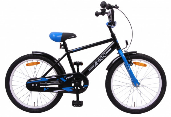 BMX Fun 20 Zoll 32 cm Jungen Rücktrittbremse Schwarz/Blau