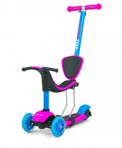 Little Star 3-in-1 step Junior Fußbremse Rosa/Blau