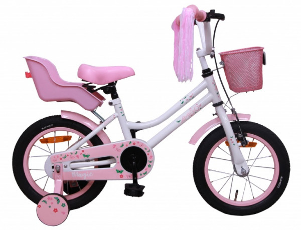 Magic 14 Zoll 22 cm Mädchen Rücktrittbremse Weiß