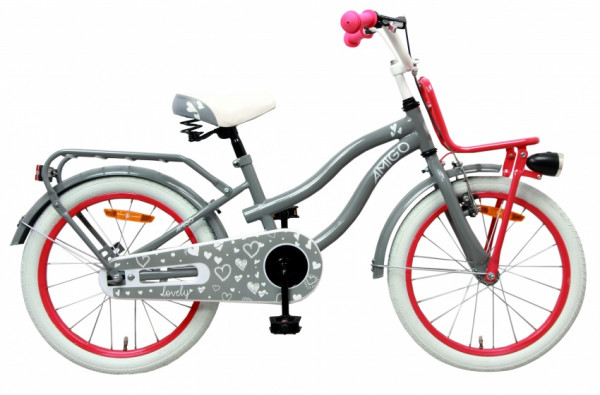 Lovely 18 Zoll 26 cm Mädchen Rücktrittbremse Grau
