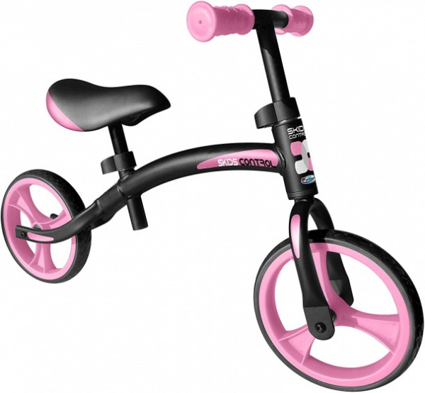 loopfiets 10 Zoll Junior Schwarz/Rosa