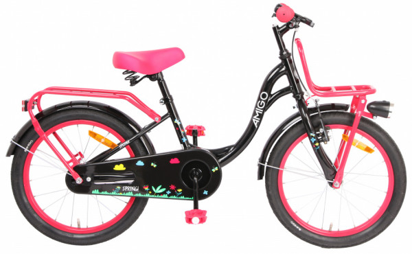 Spring 18 Zoll 26 cm Mädchen Rücktrittbremse Schwarz