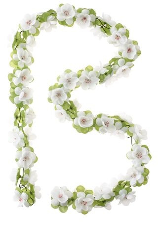 Blumenstrand Flower Garland 120 cm weiß