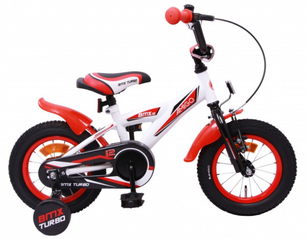 BMX Turbo 12 Zoll 19 cm Jungen Rücktrittbremse Weiß