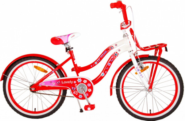 Lovely 20 Zoll 31,75 cm Mädchen Rücktrittbremse Rot/Weiß