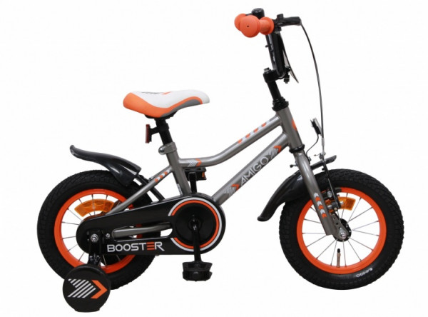 Booster 12 Zoll 20 cm Jungen Rücktrittbremse Grau