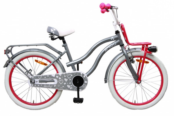 Lovely 20 Zoll 33 cm Mädchen Rücktrittbremse Grau
