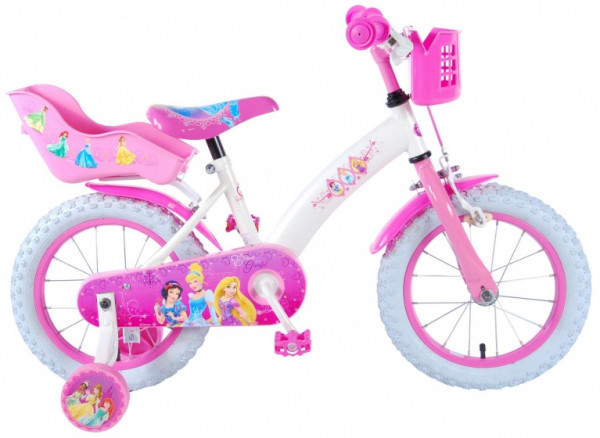 Princess 14 Zoll 23,5 cm Mädchen Rücktrittbremse Weiß/Rosa