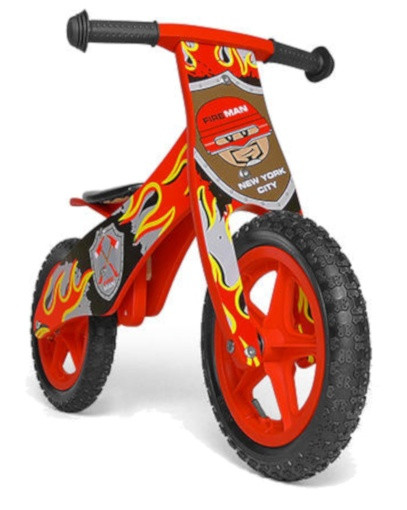 loopfiets Duplo Brandweer 12 Zoll Junior Rot