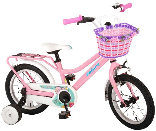 Brilliant 14 Zoll 23,5 cm Mädchen Rücktrittbremse Rosa/Weiß