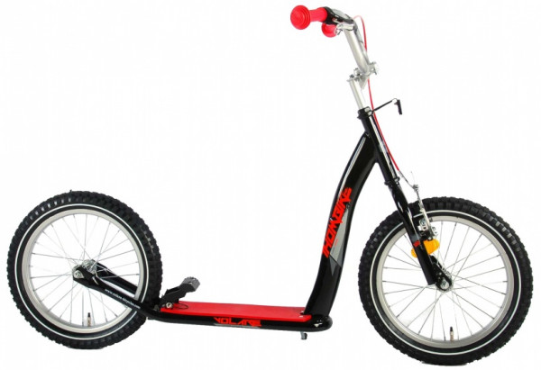 Autoped step 16 Zoll Junior Fußbremse Schwarz/Rot