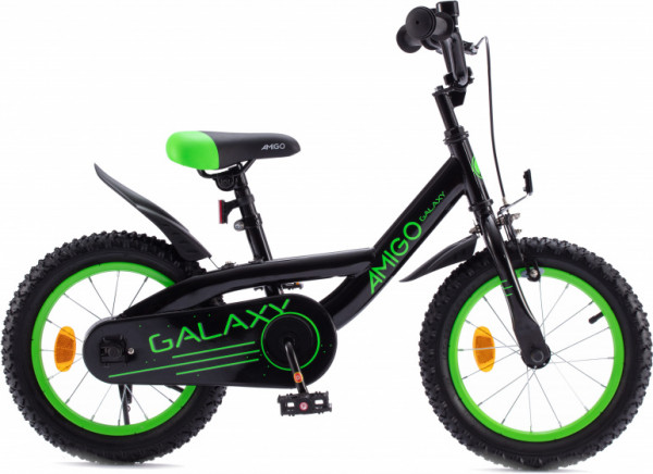Galaxy 18 Zoll 26,5 cm Jungen Rücktrittbremse Schwarz/Grün