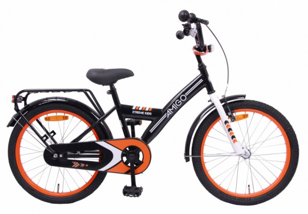 Xtreme Kids 20 Zoll 33 cm Jungen Rücktrittbremse Schwarz/Orange